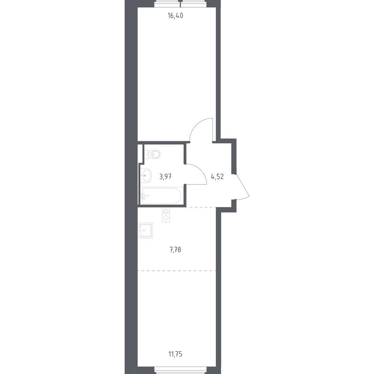 Apartment Sale, 44.42 sq. m. at Ostafevo, Ostafyevskoe Highway, 12к1, Ryazanovskoe Settlement, Moscow, Russia #1