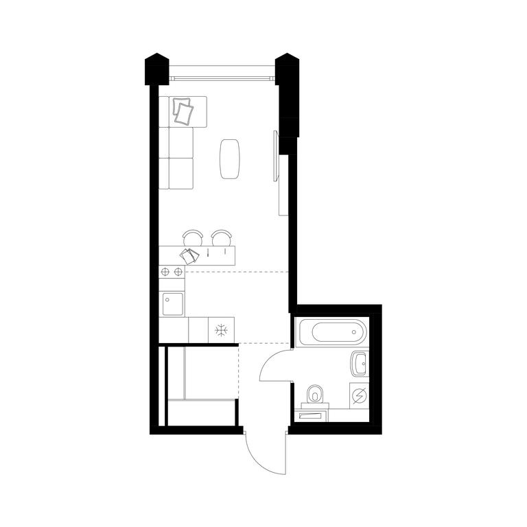 Apartment Sale, 26.4 sq. m. at Businovskiy Park, Izhorskaya Street, 6с5, Moscow, Russia #1