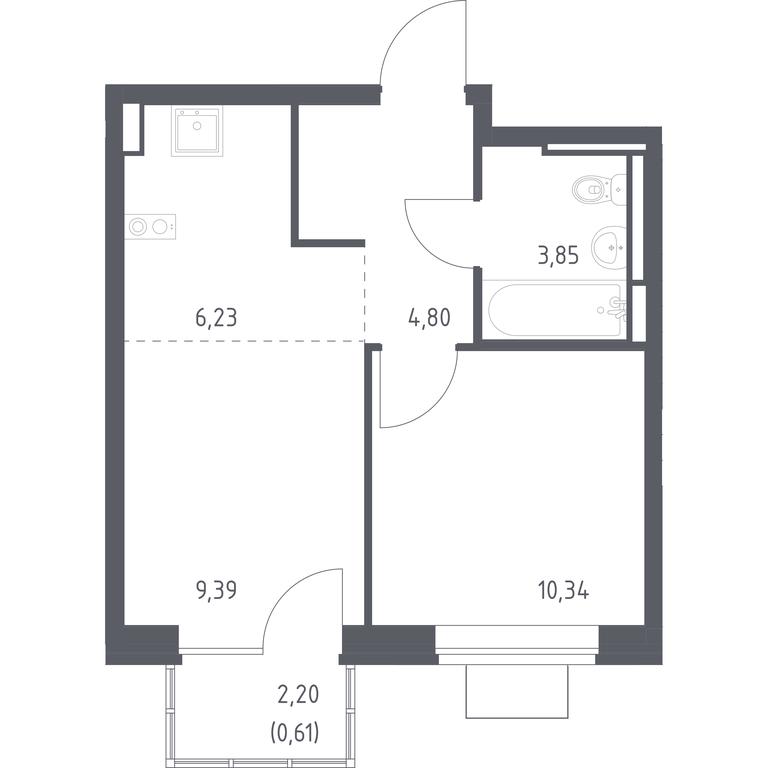 Apartment Sale, 35.22 sq. m. at Bogdanovskiy Les, derevnya Bogdanikha, Leninskiy City District, Moscow Region, Russia #1 Apartment Sale, 35.22 sq. m. at Bogdanovskiy Les, derevnya Bogdanikha, Leninskiy City District, Moscow Region, Russia #1