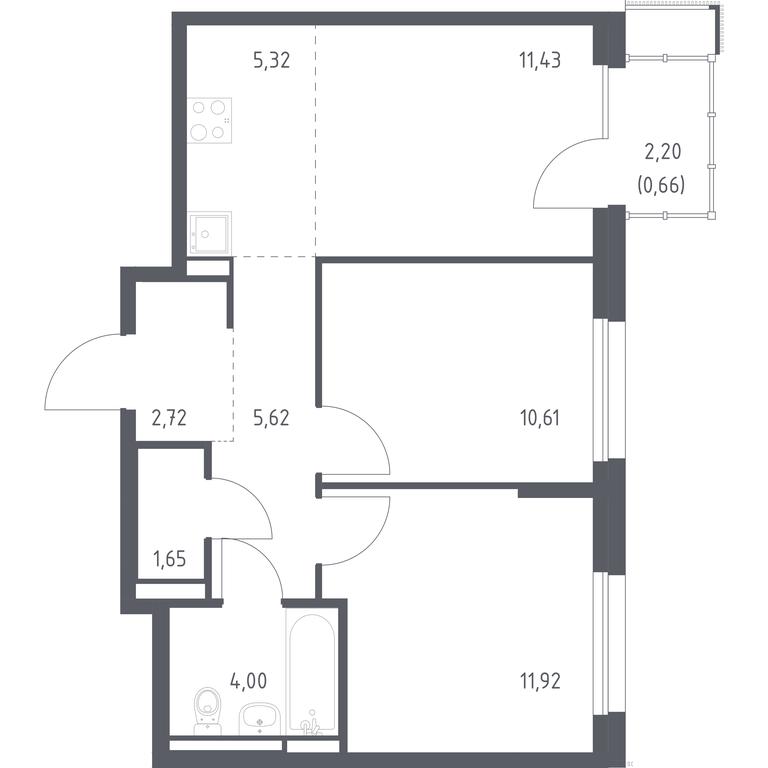 1-BD Apartment Sale, 53.93 sq. m. at Pribrezhnyi Park, Pribrezhniy Park Residential Complex, Village of Yam, Domodedovo City District, Moscow Region, Russia #1 1-BD Apartment Sale, 53.93 sq. m. at Pribrezhnyi Park, Pribrezhniy Park Residential Complex, Village of Yam, Domodedovo City District, Moscow Region, Russia #1