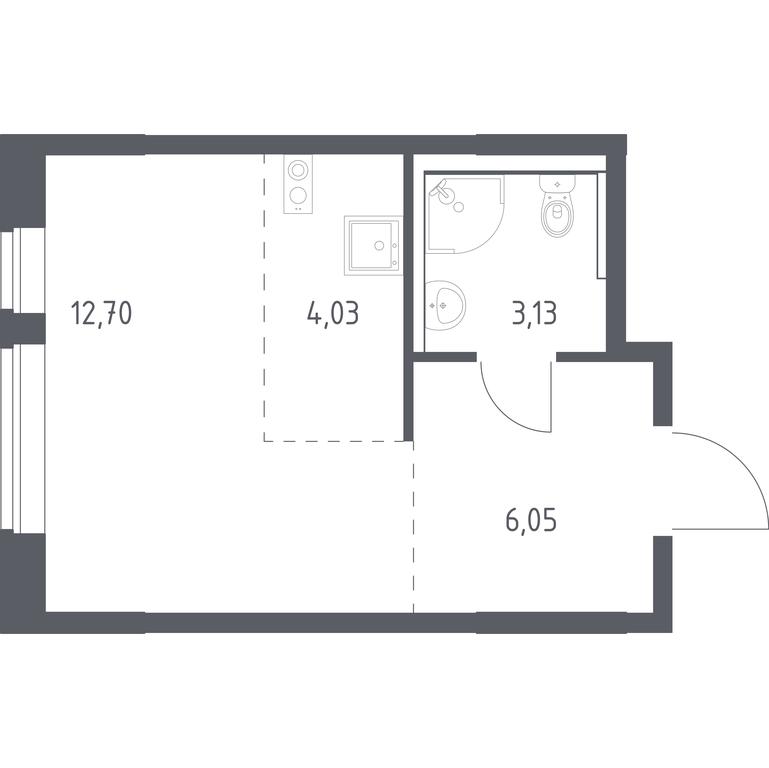 Apartment Sale, 25.91平方米 at Kvartal Marino, kvartal № 175, 1с1, Filimonkovskoye Municipal Formation, Moscow, Russia #1 Apartment Sale, 25.91平方米 at Kvartal Marino, kvartal № 175, 1с1, Filimonkovskoye Municipal Formation, Moscow, Russia #1