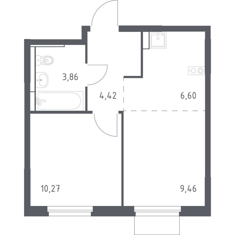 Продажа квартиры, 34,61 м² в ЖК «Мытищи Парк», Силикатная улица, 41к3, Мытищи, Московская область, Россия #1 Продажа квартиры, 34,61 м² в ЖК «Мытищи Парк», Силикатная улица, 41к3, Мытищи, Московская область, Россия #1
