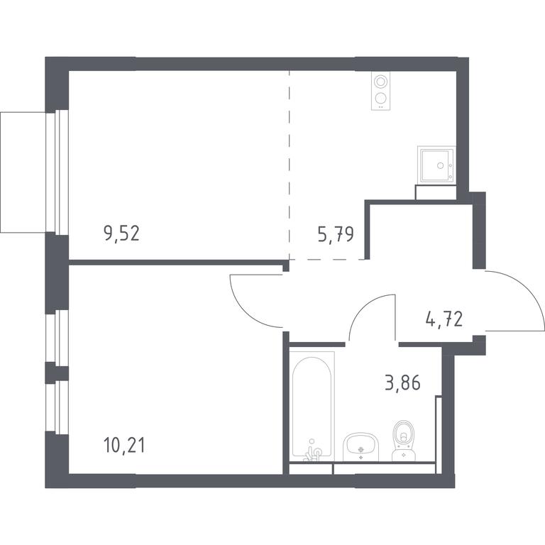Apartment Sale, 34.1 sq. m. at Mytishchi Park, Silikatnaya ulitsa, 41к3, Mytischi, Moscow Region, Russia #1 Apartment Sale, 34.1 sq. m. at Mytishchi Park, Silikatnaya ulitsa, 41к3, Mytischi, Moscow Region, Russia #1