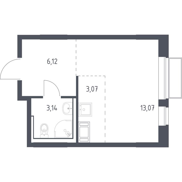 Apartment Sale, 25.4平方米 at Tomilino Park, 1-y kvartal, posyolok Zhilino-1, Lubertsy City District, Moscow Region, Russia #1 Apartment Sale, 25.4平方米 at Tomilino Park, 1-y kvartal, posyolok Zhilino-1, Lubertsy City District, Moscow Region, Russia #1