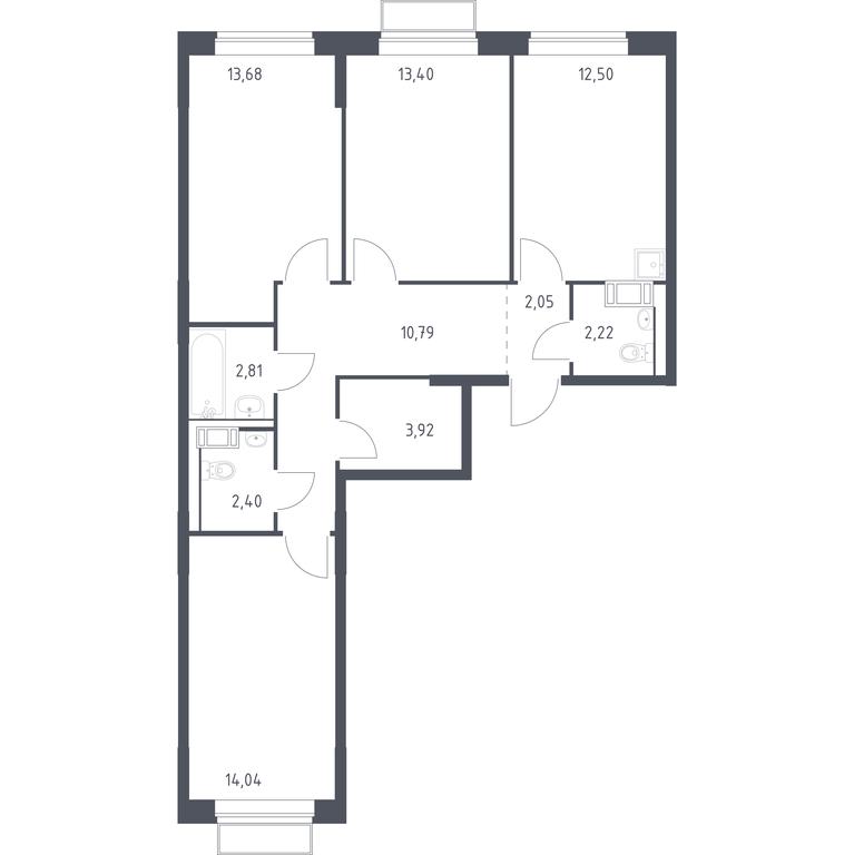 2-BD Apartment Sale, 77.81 sq. m. at Tomilino Park, 1-y kvartal, posyolok Zhilino-1, Lubertsy City District, Moscow Region, Russia #1 2-BD Apartment Sale, 77.81 sq. m. at Tomilino Park, 1-y kvartal, posyolok Zhilino-1, Lubertsy City District, Moscow Region, Russia #1