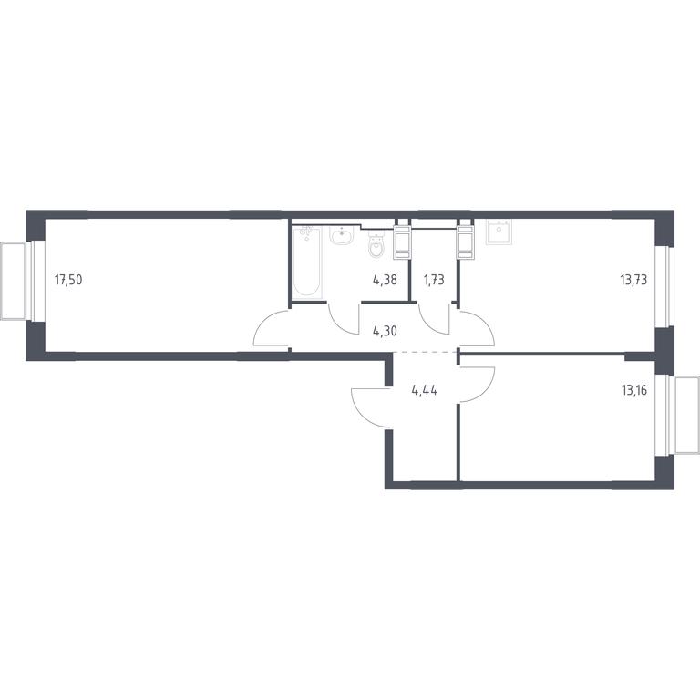1-BD Apartment Sale, 59.24 sq. m. at Tomilino Park, 1-y kvartal, posyolok Zhilino-1, Lubertsy City District, Moscow Region, Russia #1 1-BD Apartment Sale, 59.24 sq. m. at Tomilino Park, 1-y kvartal, posyolok Zhilino-1, Lubertsy City District, Moscow Region, Russia #1