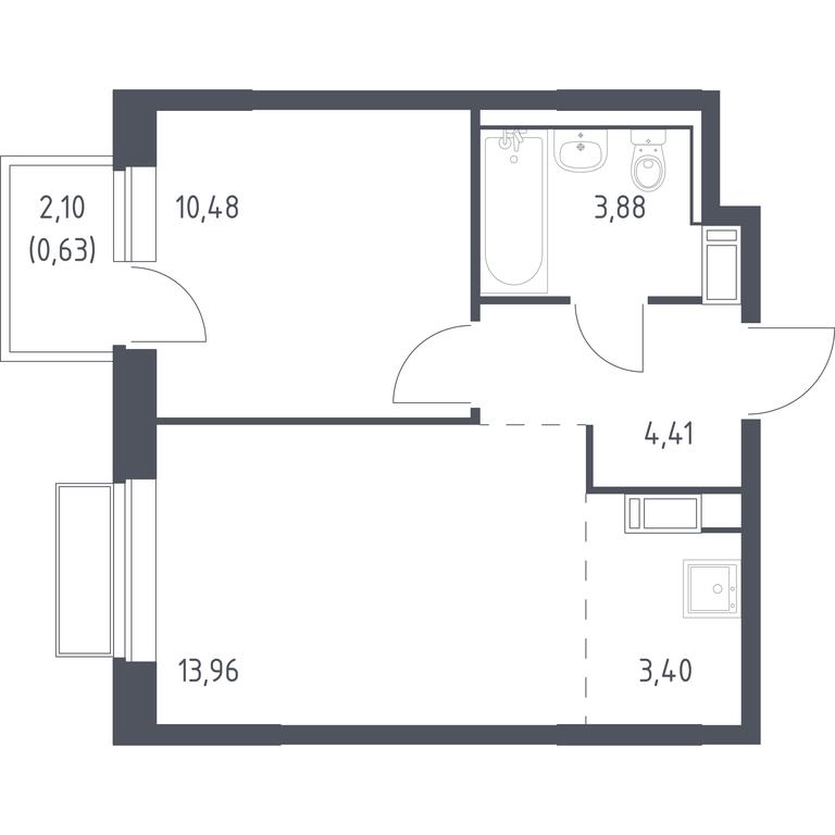 Продажа квартиры, 36,76 м² в ЖК «Томилино Парк», 1-й квартал, посёлок Жилино-1, городской округ Люберцы, Московская область, Россия #1 Продажа квартиры, 36,76 м² в ЖК «Томилино Парк», 1-й квартал, посёлок Жилино-1, городской округ Люберцы, Московская область, Россия #1