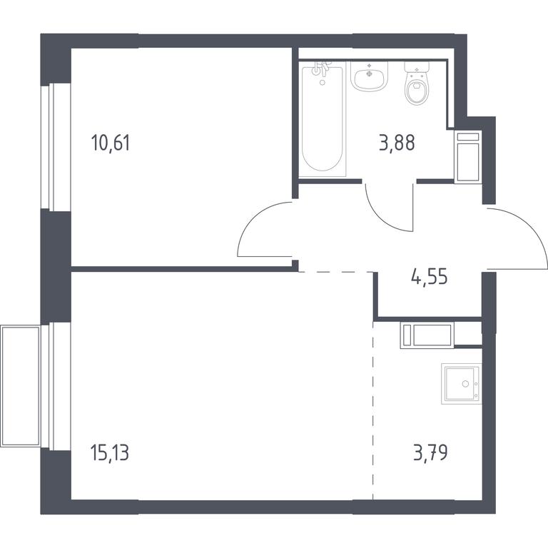 Apartment Sale, 37.96 sq. m. at Tomilino Park, 1-y kvartal, posyolok Zhilino-1, Lubertsy City District, Moscow Region, Russia #1 Apartment Sale, 37.96 sq. m. at Tomilino Park, 1-y kvartal, posyolok Zhilino-1, Lubertsy City District, Moscow Region, Russia #1