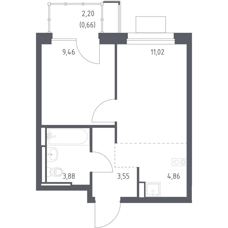 Apartment Sale, 33.43 sq. m. at Pribrezhnyi Park, Pribrezhniy Park Residential Complex, Village of Yam, Domodedovo City District, Moscow Region, Russia #1 Apartment Sale, 33.43 sq. m. at Pribrezhnyi Park, Pribrezhniy Park Residential Complex, Village of Yam, Domodedovo City District, Moscow Region, Russia #1