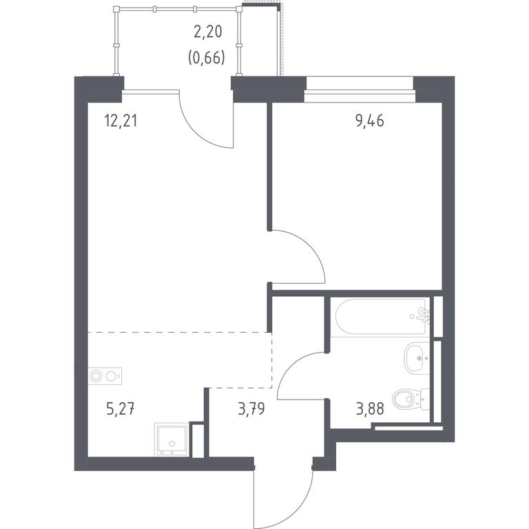 Apartment Sale, 35.27 sq. m. at Pribrezhnyi Park, Pribrezhniy Park Residential Complex, Village of Yam, Domodedovo City District, Moscow Region, Russia #1 Apartment Sale, 35.27 sq. m. at Pribrezhnyi Park, Pribrezhniy Park Residential Complex, Village of Yam, Domodedovo City District, Moscow Region, Russia #1