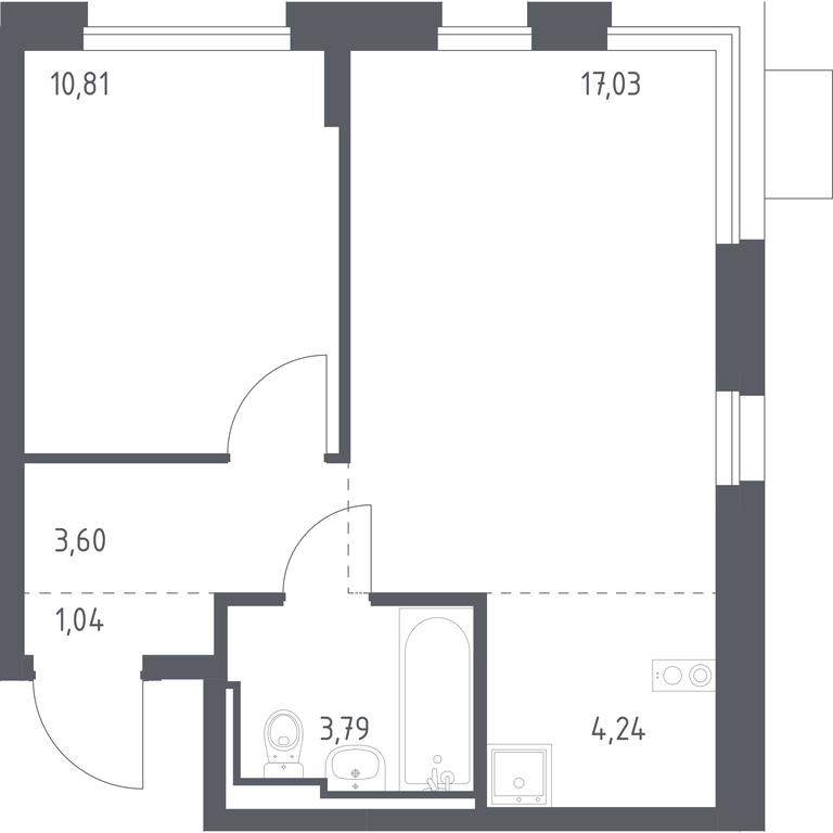 Apartment Sale, 40.51 sq. m. at Pribrezhnyi Park, Pribrezhniy Park Residential Complex, Village of Yam, Domodedovo City District, Moscow Region, Russia #1 Apartment Sale, 40.51 sq. m. at Pribrezhnyi Park, Pribrezhniy Park Residential Complex, Village of Yam, Domodedovo City District, Moscow Region, Russia #1