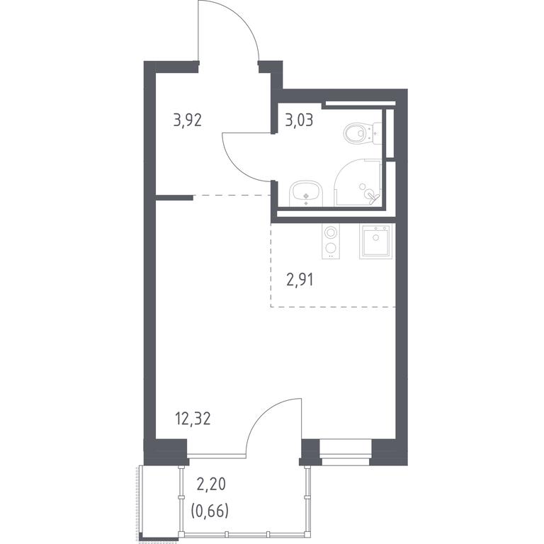 Apartment Sale, 22.84平方米 at Pribrezhnyi Park, Pribrezhniy Park Residential Complex, Village of Yam, Domodedovo City District, Moscow Region, Russia #1 Apartment Sale, 22.84平方米 at Pribrezhnyi Park, Pribrezhniy Park Residential Complex, Village of Yam, Domodedovo City District, Moscow Region, Russia #1