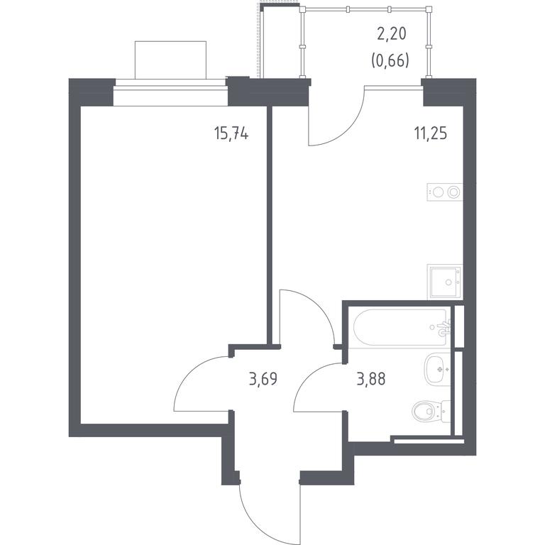 Apartment Sale, 35.22 sq. m. at Pribrezhnyi Park, Pribrezhniy Park Residential Complex, Village of Yam, Domodedovo City District, Moscow Region, Russia #1 Apartment Sale, 35.22 sq. m. at Pribrezhnyi Park, Pribrezhniy Park Residential Complex, Village of Yam, Domodedovo City District, Moscow Region, Russia #1
