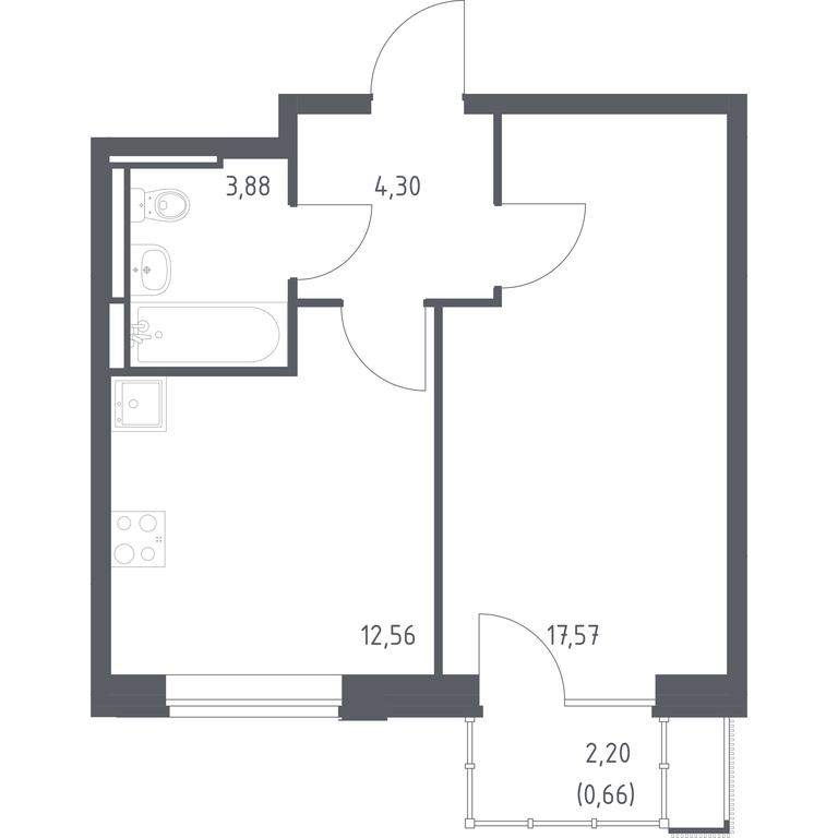 Apartment Sale, 38.97 sq. m. at Pribrezhnyi Park, Pribrezhniy Park Residential Complex, Village of Yam, Domodedovo City District, Moscow Region, Russia #1 Apartment Sale, 38.97 sq. m. at Pribrezhnyi Park, Pribrezhniy Park Residential Complex, Village of Yam, Domodedovo City District, Moscow Region, Russia #1
