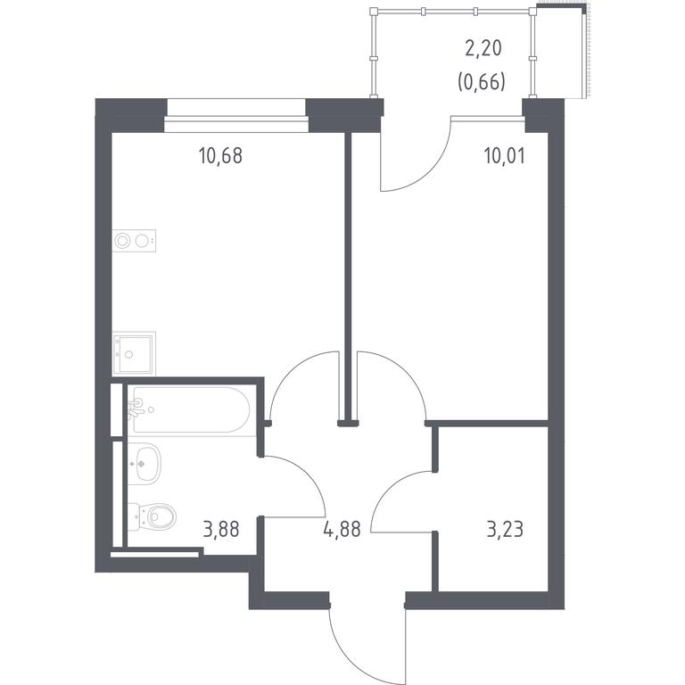 Apartment Sale, 33.34 sq. m. at Pribrezhnyi Park, Pribrezhniy Park Residential Complex, Village of Yam, Domodedovo City District, Moscow Region, Russia #1 Apartment Sale, 33.34 sq. m. at Pribrezhnyi Park, Pribrezhniy Park Residential Complex, Village of Yam, Domodedovo City District, Moscow Region, Russia #1