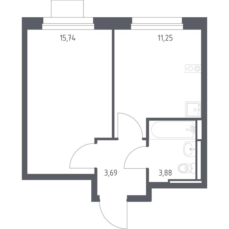 Apartment Sale, 34.56 sq. m. at Pribrezhnyi Park, Pribrezhniy Park Residential Complex, Village of Yam, Domodedovo City District, Moscow Region, Russia #1 Apartment Sale, 34.56 sq. m. at Pribrezhnyi Park, Pribrezhniy Park Residential Complex, Village of Yam, Domodedovo City District, Moscow Region, Russia #1