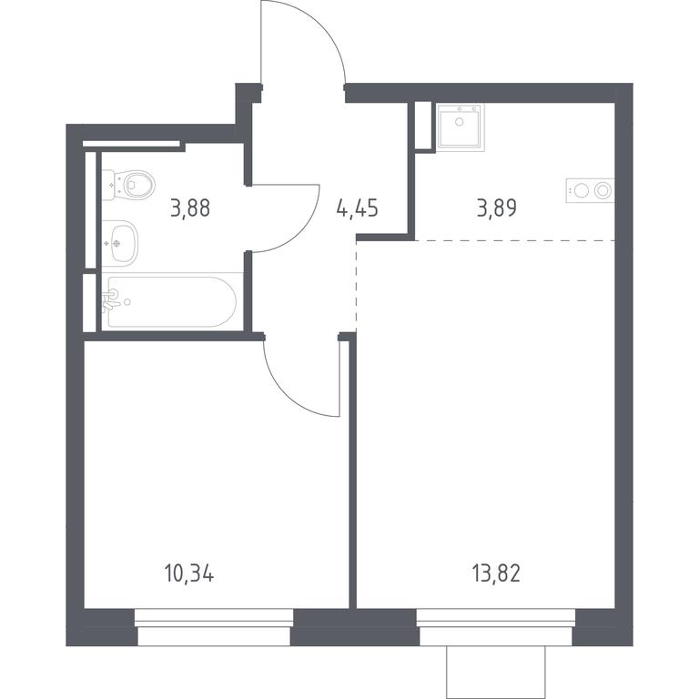 Apartment Sale, 36.38平方米 at Pribrezhnyi Park, Pribrezhniy Park Residential Complex, Village of Yam, Domodedovo City District, Moscow Region, Russia #1 Apartment Sale, 36.38平方米 at Pribrezhnyi Park, Pribrezhniy Park Residential Complex, Village of Yam, Domodedovo City District, Moscow Region, Russia #1