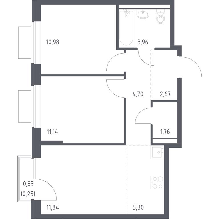 1-BD Apartment Sale, 52.6平方米 at Novoe Vidnoe, Kalinovka Village, Leninskiy City District, Moscow Region, Russia #1 1-BD Apartment Sale, 52.6平方米 at Novoe Vidnoe, Kalinovka Village, Leninskiy City District, Moscow Region, Russia #1
