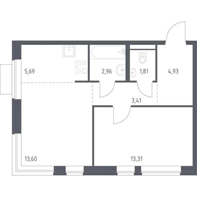 Apartment Sale, 45.71 sq. m. at Novoe Vidnoe, Kalinovka Village, Leninskiy City District, Moscow Region, Russia #1 Apartment Sale, 45.71 sq. m. at Novoe Vidnoe, Kalinovka Village, Leninskiy City District, Moscow Region, Russia #1