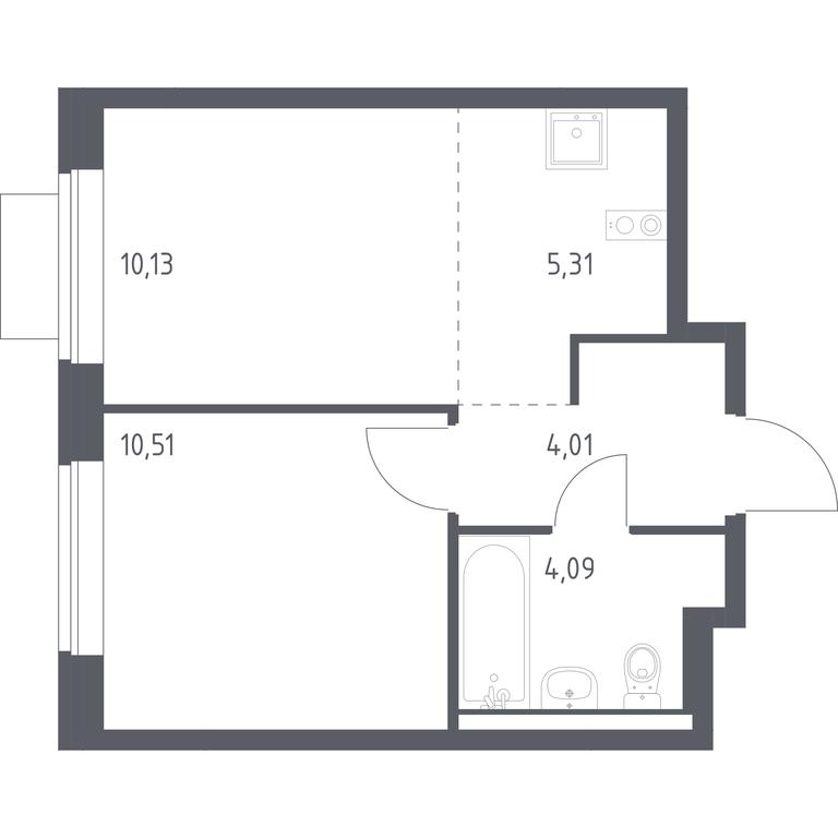 Apartment Sale, 34.05平方米 at Novoe Vidnoe, Kalinovka Village, Leninskiy City District, Moscow Region, Russia #1 Apartment Sale, 34.05平方米 at Novoe Vidnoe, Kalinovka Village, Leninskiy City District, Moscow Region, Russia #1