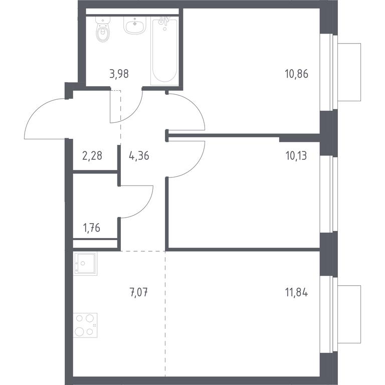 Продажа 1-комн. квартиры, 52,28 м² в ЖК «Новое Видное», деревня Калиновка, Ленинский городской округ, Московская область, Россия #1 Продажа 1-комн. квартиры, 52,28 м² в ЖК «Новое Видное», деревня Калиновка, Ленинский городской округ, Московская область, Россия #1