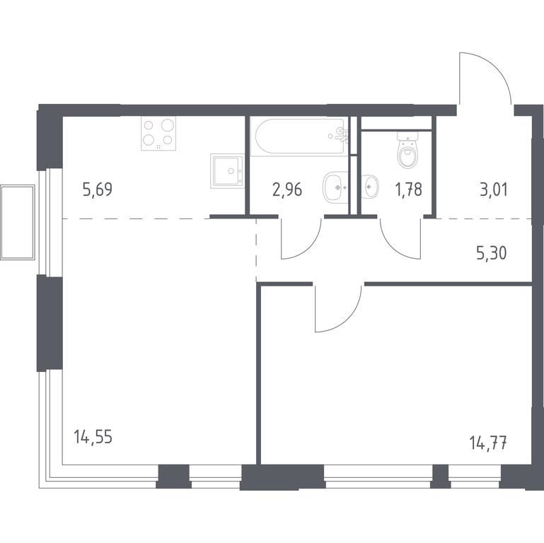 Apartment Sale, 48.06平方米 at Novoe Vidnoe, Kalinovka Village, Leninskiy City District, Moscow Region, Russia #1 Apartment Sale, 48.06平方米 at Novoe Vidnoe, Kalinovka Village, Leninskiy City District, Moscow Region, Russia #1
