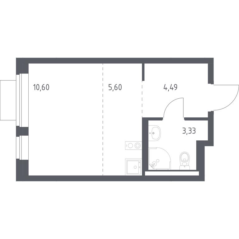 Apartment Sale, 24.02 sq. m. at Novoe Vidnoe, Kalinovka Village, Leninskiy City District, Moscow Region, Russia #1 Apartment Sale, 24.02 sq. m. at Novoe Vidnoe, Kalinovka Village, Leninskiy City District, Moscow Region, Russia #1
