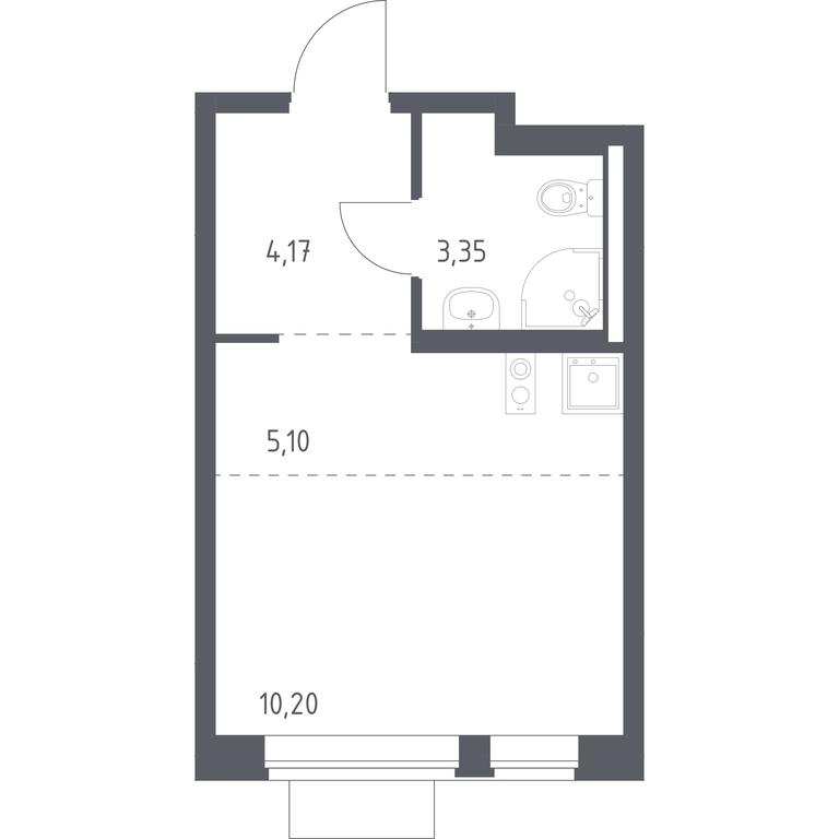 Apartment Sale, 22.82 sq. m. at Novoe Vidnoe, Kalinovka Village, Leninskiy City District, Moscow Region, Russia #1 Apartment Sale, 22.82 sq. m. at Novoe Vidnoe, Kalinovka Village, Leninskiy City District, Moscow Region, Russia #1