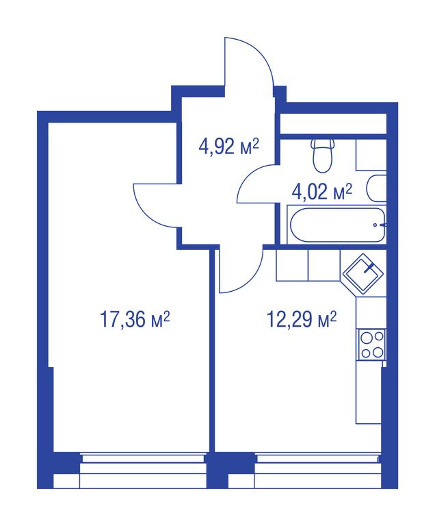 2-BD Apartment Sale, 81.7 sq. m. at iLove, улица Бочкова, 11А, Москва, Россия #2 2-BD Apartment Sale, 81.7 sq. m. at iLove, улица Бочкова, 11А, Москва, Россия #2