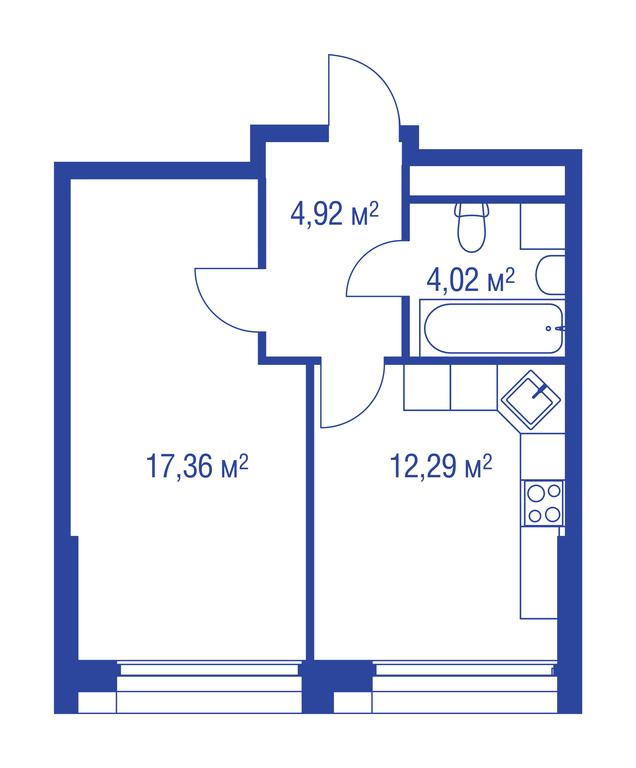 2-BD Apartment Sale, 81.7 sq. m. at iLove, улица Бочкова, 11А, Москва, Россия #2