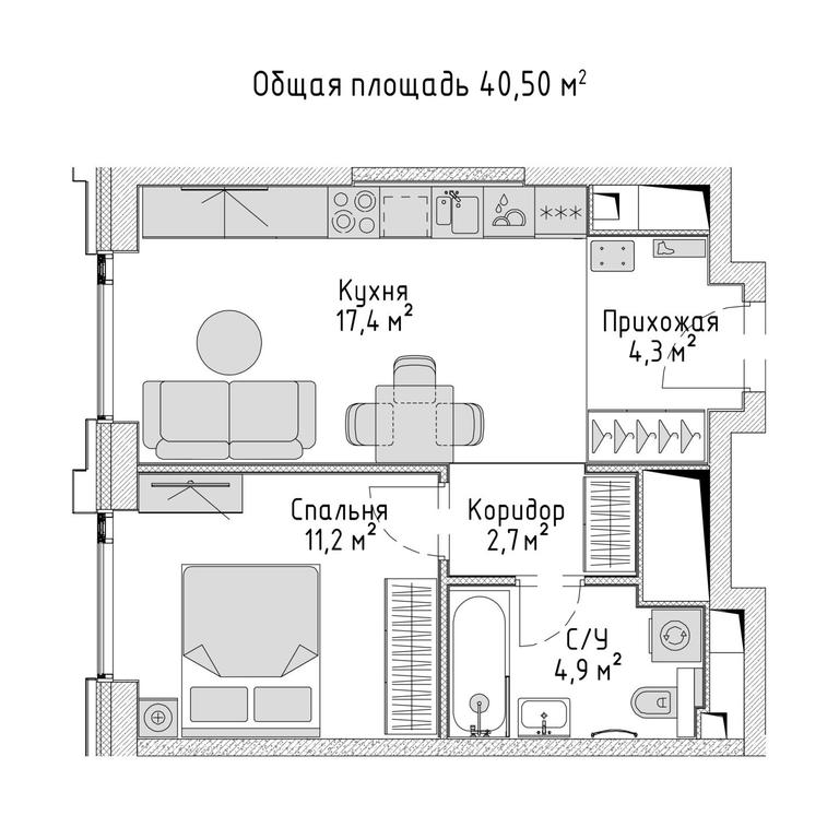 1-BD Apartment Sale, 40.8 sq. m. at City Bay, Volokolamskoye Highway, 95с3, Moscow, Russia #1 1-BD Apartment Sale, 40.8 sq. m. at City Bay, Volokolamskoye Highway, 95с3, Moscow, Russia #1