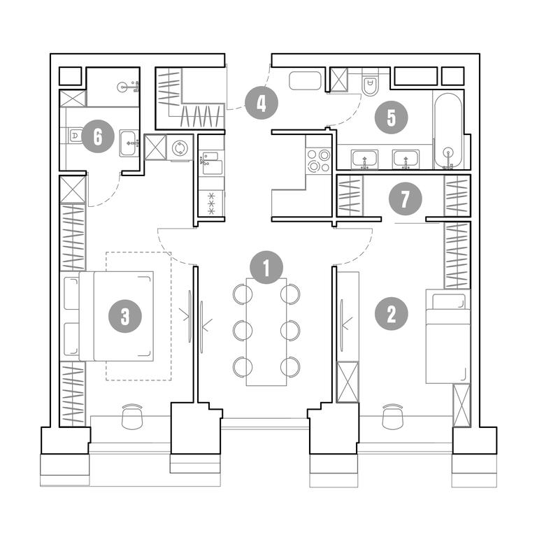 2-BD Apartment Sale, 70.1平方米 at Mirapolis, Mira Avenue, 222Ас9, Moscow, Russia #2