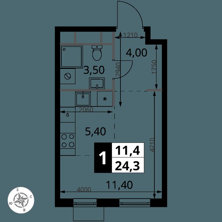 Apartment Sale, 24.1 sq. m. at 1 Himkinskij, zhiloy kompleks 1-y Khimkinskiy, kvartal Mezhdunarodny, mikrorayon Klyazma-Starbeyevo, Khimki, Moscow Region, Russia #2 Apartment Sale, 24.1 sq. m. at 1 Himkinskij, zhiloy kompleks 1-y Khimkinskiy, kvartal Mezhdunarodny, mikrorayon Klyazma-Starbeyevo, Khimki, Moscow Region, Russia #2