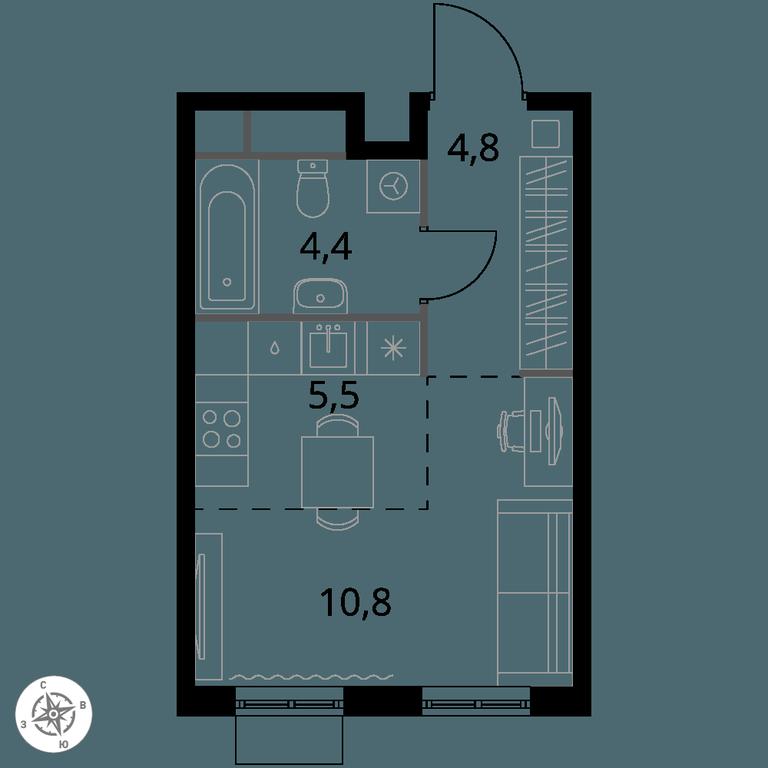 Apartment Sale, 25.5 sq. m. at 1 Himkinskij, zhiloy kompleks 1-y Khimkinskiy, kvartal Mezhdunarodny, mikrorayon Klyazma-Starbeyevo, Khimki, Moscow Region, Russia #1 Apartment Sale, 25.5 sq. m. at 1 Himkinskij, zhiloy kompleks 1-y Khimkinskiy, kvartal Mezhdunarodny, mikrorayon Klyazma-Starbeyevo, Khimki, Moscow Region, Russia #1