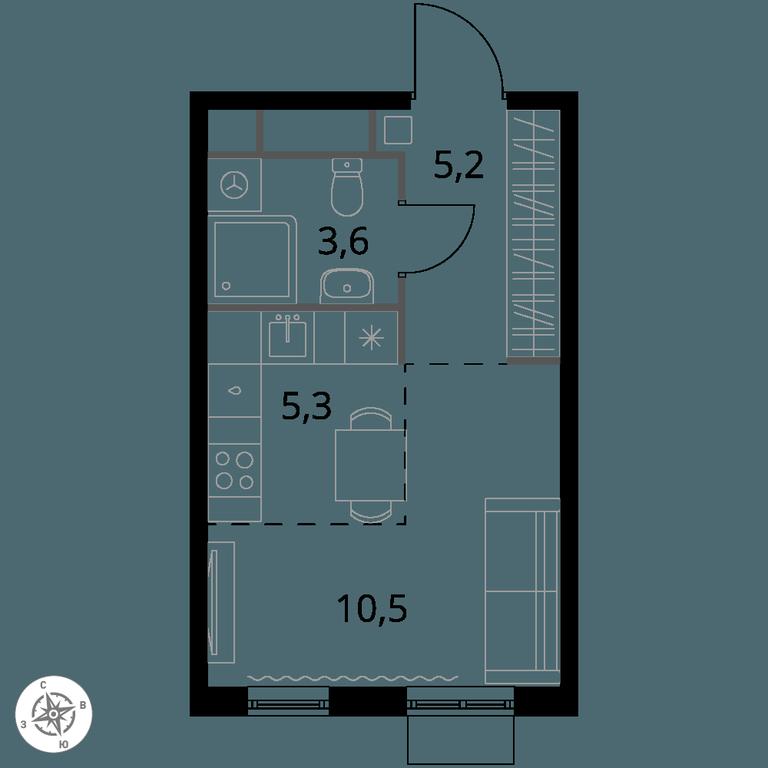 Apartment Sale, 24.6 sq. m. at 1 Himkinskij, zhiloy kompleks 1-y Khimkinskiy, kvartal Mezhdunarodny, mikrorayon Klyazma-Starbeyevo, Khimki, Moscow Region, Russia #1 Apartment Sale, 24.6 sq. m. at 1 Himkinskij, zhiloy kompleks 1-y Khimkinskiy, kvartal Mezhdunarodny, mikrorayon Klyazma-Starbeyevo, Khimki, Moscow Region, Russia #1