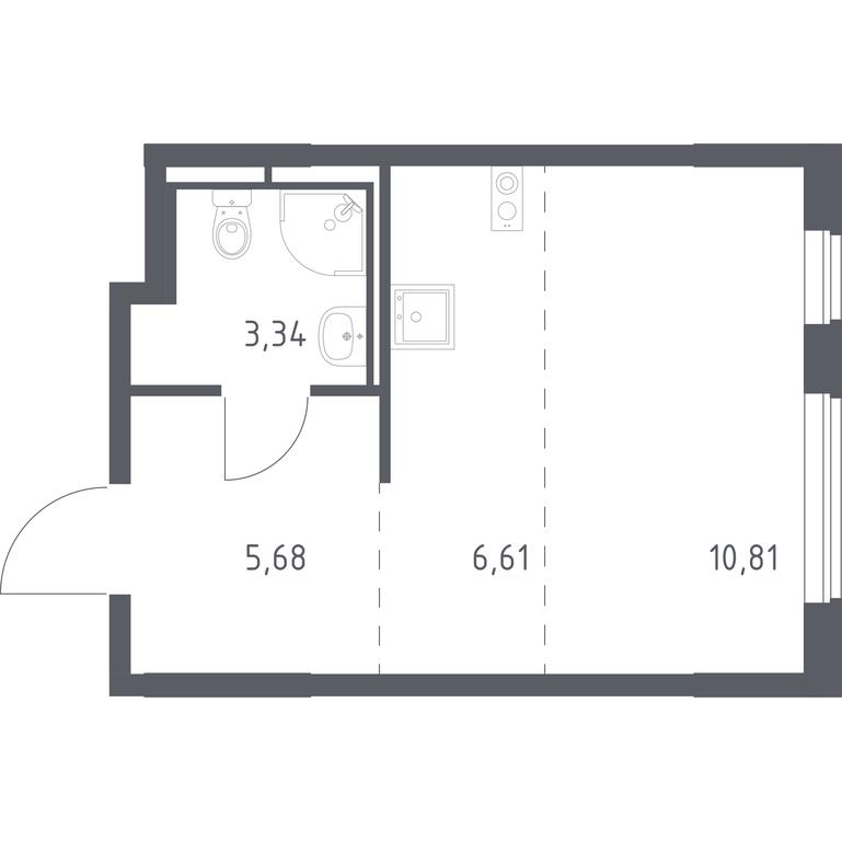 Apartment Sale, 26.44平方米 at Mytishchi Park, Silikatnaya ulitsa, 41к3, Mytischi, Moscow Region, Russia #1 Apartment Sale, 26.44平方米 at Mytishchi Park, Silikatnaya ulitsa, 41к3, Mytischi, Moscow Region, Russia #1