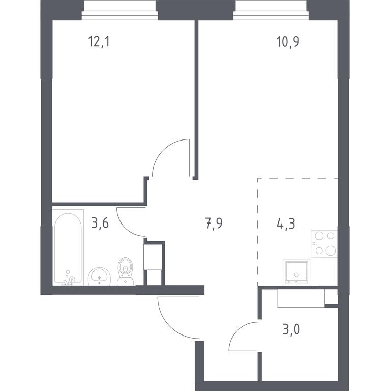 Apartment Sale, 41.8 sq. m. at Eko Bunino, prospekt Kuprina, 34к1, Sosenskoye Settlement, Moscow, Russia #1 Apartment Sale, 41.8 sq. m. at Eko Bunino, prospekt Kuprina, 34к1, Sosenskoye Settlement, Moscow, Russia #1