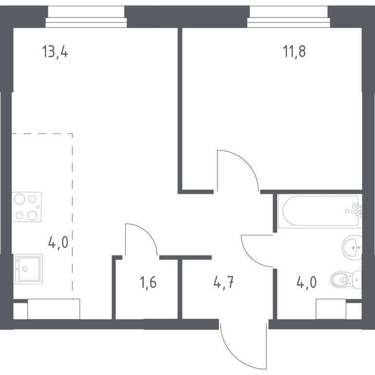 Apartment Sale, 39.5 sq. m. at Eko Bunino, prospekt Kuprina, 34к1, Sosenskoye Settlement, Moscow, Russia #1 Apartment Sale, 39.5 sq. m. at Eko Bunino, prospekt Kuprina, 34к1, Sosenskoye Settlement, Moscow, Russia #1