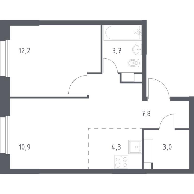 Apartment Sale, 41.9 sq. m. at Eko Bunino, prospekt Kuprina, 34к1, Sosenskoye Settlement, Moscow, Russia #1 Apartment Sale, 41.9 sq. m. at Eko Bunino, prospekt Kuprina, 34к1, Sosenskoye Settlement, Moscow, Russia #1