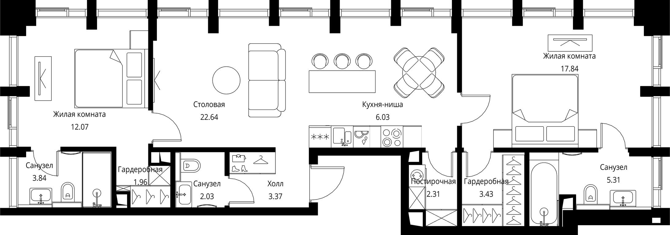 2-BD Apartment Sale, 80.83平方米 at City Bay, Volokolamskoye Highway, 95с3, Moscow, Russia #1 2-BD Apartment Sale, 80.83平方米 at City Bay, Volokolamskoye Highway, 95с3, Moscow, Russia #1