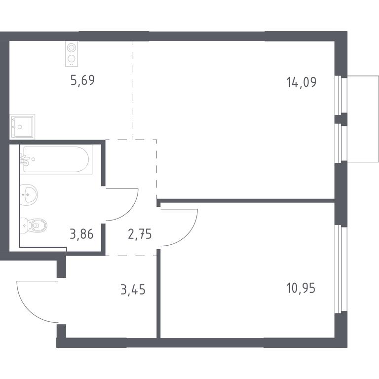 Apartment Sale, 40.79 sq. m. at Prigorod Lesnoe, Molodyozhny bulvar, 6, derevnya Misaylovo, Leninskiy City District, Moscow Region, Russia #1 Apartment Sale, 40.79 sq. m. at Prigorod Lesnoe, Molodyozhny bulvar, 6, derevnya Misaylovo, Leninskiy City District, Moscow Region, Russia #1