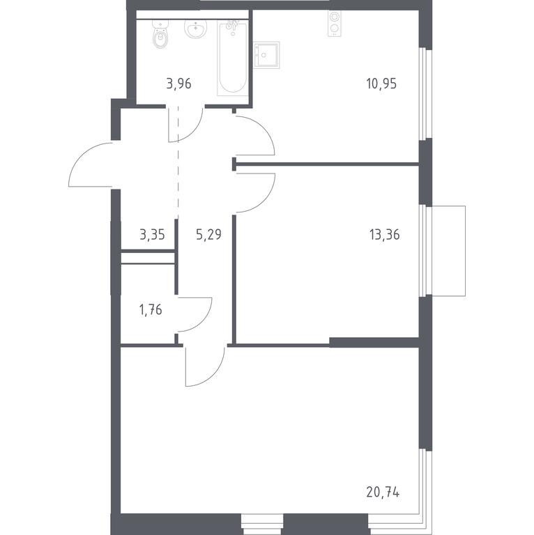 1-BD Apartment Sale, 59.41 sq. m. at Prigorod Lesnoe, Molodyozhny bulvar, 6, derevnya Misaylovo, Leninskiy City District, Moscow Region, Russia #1 1-BD Apartment Sale, 59.41 sq. m. at Prigorod Lesnoe, Molodyozhny bulvar, 6, derevnya Misaylovo, Leninskiy City District, Moscow Region, Russia #1