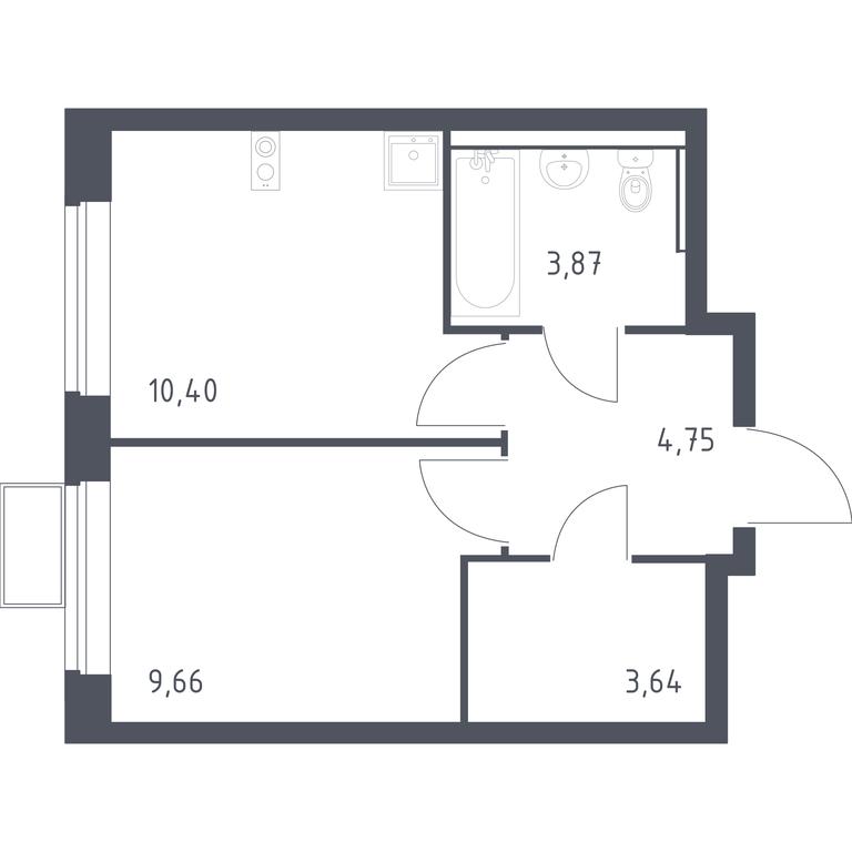 Apartment Sale, 32.32 sq. m. at Egorovo Park, 1-y kvartal, posyolok Zhilino-1, Lubertsy City District, Moscow Region, Russia #1 Apartment Sale, 32.32 sq. m. at Egorovo Park, 1-y kvartal, posyolok Zhilino-1, Lubertsy City District, Moscow Region, Russia #1