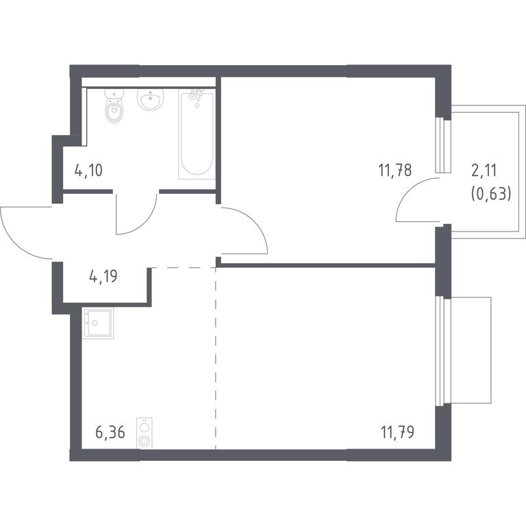 Apartment Sale, 38.85平方米 at Prigorod Lesnoe, Molodyozhny bulvar, 6, derevnya Misaylovo, Leninskiy City District, Moscow Region, Russia #1 Apartment Sale, 38.85平方米 at Prigorod Lesnoe, Molodyozhny bulvar, 6, derevnya Misaylovo, Leninskiy City District, Moscow Region, Russia #1