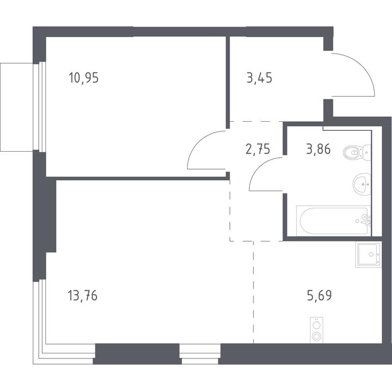 Apartment Sale, 40.46 sq. m. at Prigorod Lesnoe, Molodyozhny bulvar, 6, derevnya Misaylovo, Leninskiy City District, Moscow Region, Russia #1 Apartment Sale, 40.46 sq. m. at Prigorod Lesnoe, Molodyozhny bulvar, 6, derevnya Misaylovo, Leninskiy City District, Moscow Region, Russia #1