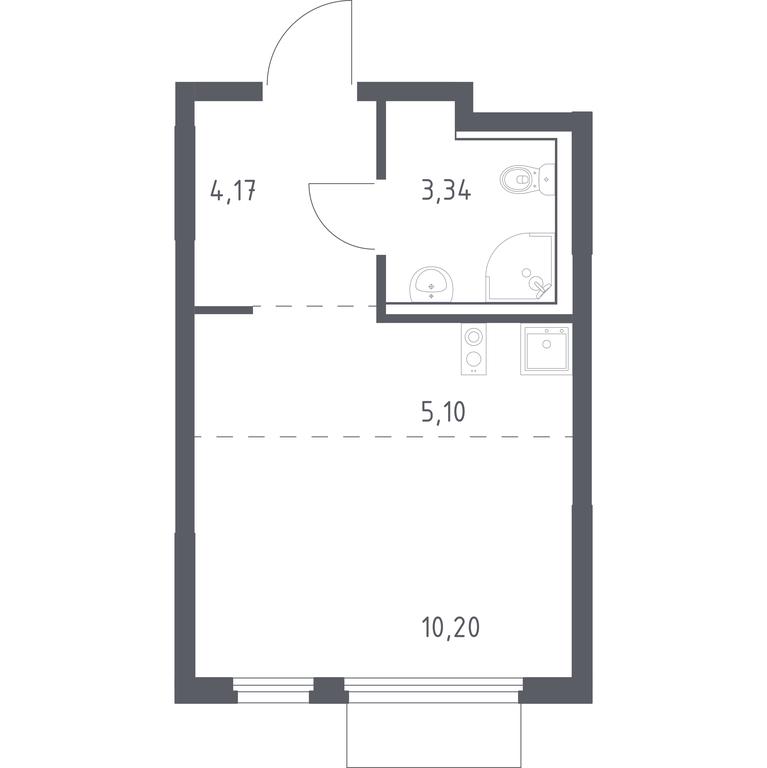 Apartment Sale, 22.81 sq. m. at Prigorod Lesnoe, Molodyozhny bulvar, 6, derevnya Misaylovo, Leninskiy City District, Moscow Region, Russia #1 Apartment Sale, 22.81 sq. m. at Prigorod Lesnoe, Molodyozhny bulvar, 6, derevnya Misaylovo, Leninskiy City District, Moscow Region, Russia #1
