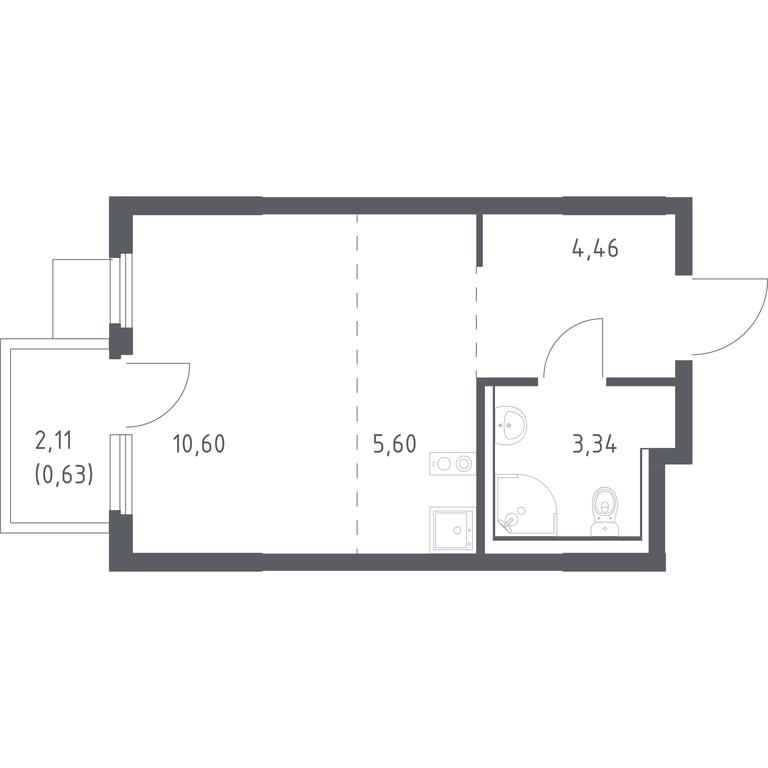 Apartment Sale, 24.63 sq. m. at Prigorod Lesnoe, Molodyozhny bulvar, 6, derevnya Misaylovo, Leninskiy City District, Moscow Region, Russia #1 Apartment Sale, 24.63 sq. m. at Prigorod Lesnoe, Molodyozhny bulvar, 6, derevnya Misaylovo, Leninskiy City District, Moscow Region, Russia #1