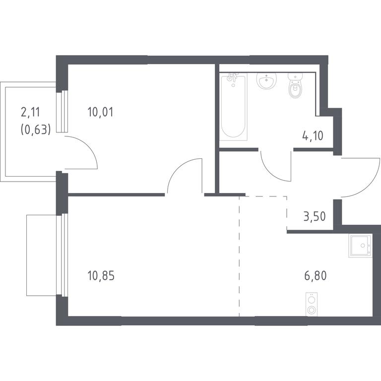 Apartment Sale, 35.89 sq. m. at Prigorod Lesnoe, Molodyozhny bulvar, 6, derevnya Misaylovo, Leninskiy City District, Moscow Region, Russia #1 Apartment Sale, 35.89 sq. m. at Prigorod Lesnoe, Molodyozhny bulvar, 6, derevnya Misaylovo, Leninskiy City District, Moscow Region, Russia #1