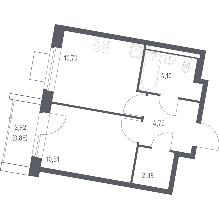 Apartment Sale, 33.13 sq. m. at Kvartal Zapadnyj, kvartal № 76, Marushkinskoye Settlement, Moscow, Russia #1 Apartment Sale, 33.13 sq. m. at Kvartal Zapadnyj, kvartal № 76, Marushkinskoye Settlement, Moscow, Russia #1