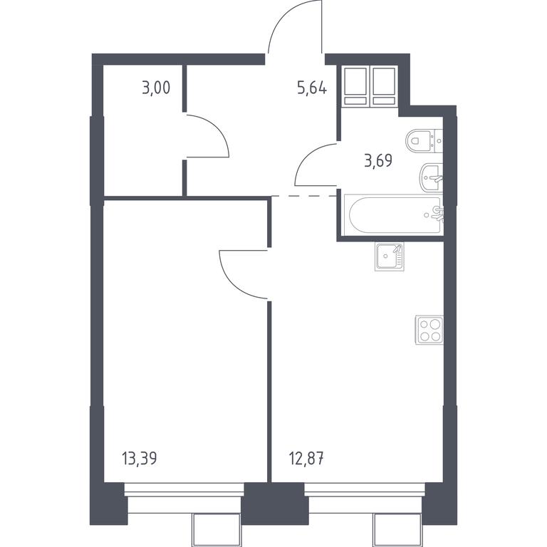 Apartment Sale, 38.48 sq. m. at Troparevo Park, Kiyevskoye shosse, 21-y kilometr, 3с4, Mosrentgen Settlement, Moscow, Russia #1 Apartment Sale, 38.48 sq. m. at Troparevo Park, Kiyevskoye shosse, 21-y kilometr, 3с4, Mosrentgen Settlement, Moscow, Russia #1